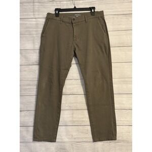 Ash & Erie Men Stretch Chino Pants 33x29 Olive Brown Casual